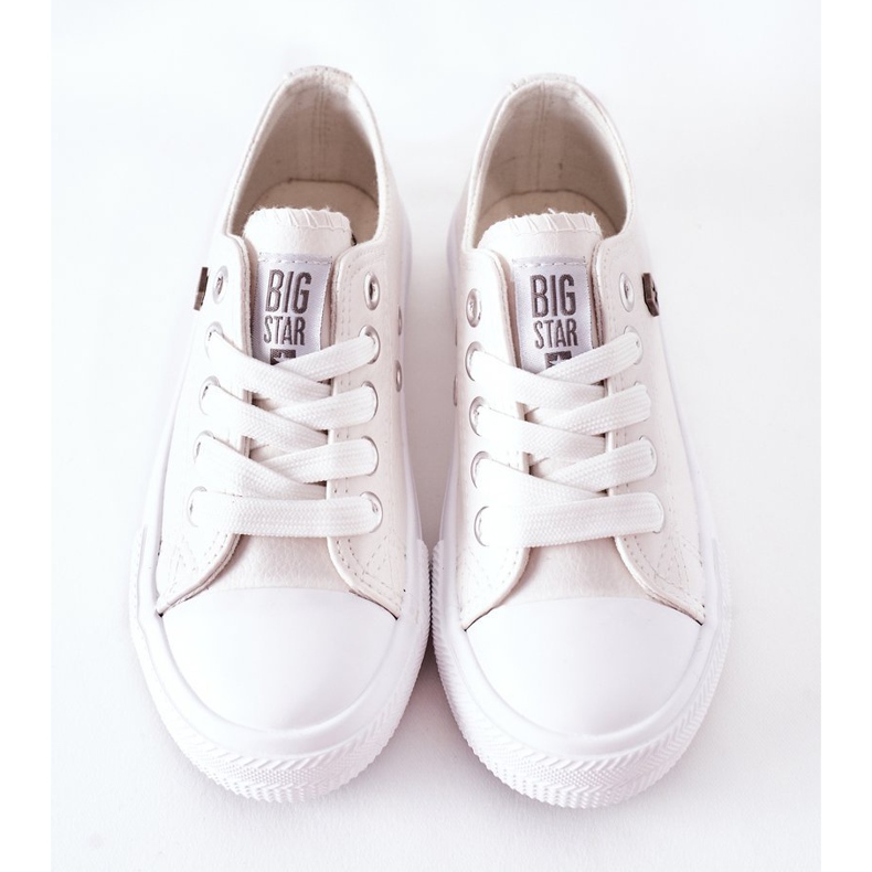 Tênis de couro infantil Big Star FF374300 branco 1