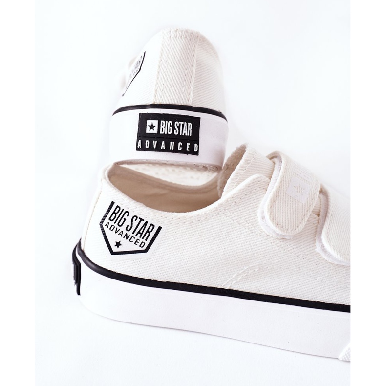 Tênis infantil com velcro Big Star FF374061 branco 1