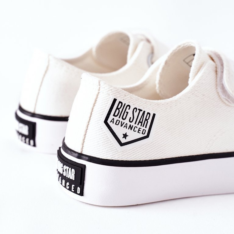 Tênis infantil com velcro Big Star FF374061 branco 2