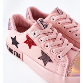 Tênis de couro infantil Big Star II374033 rosa 1
