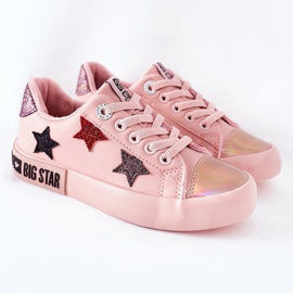 Tênis de couro infantil Big Star II374033 rosa 2