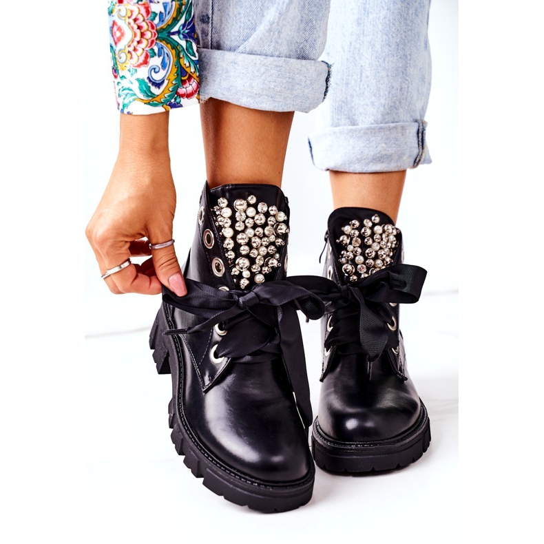 PS1 Trabalhadores Quentes Com Pérolas De Metal Preto Perla 5