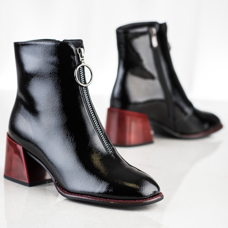 Filippo Botas elegantes com zíper preto 1