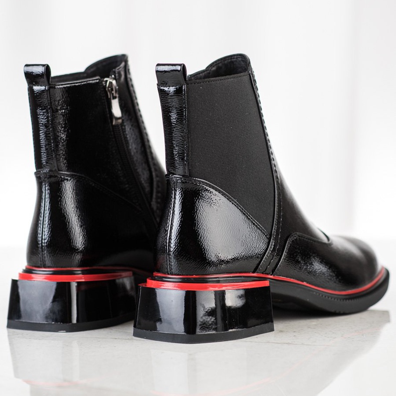 Filippo Botas pretas com zíper preto 1