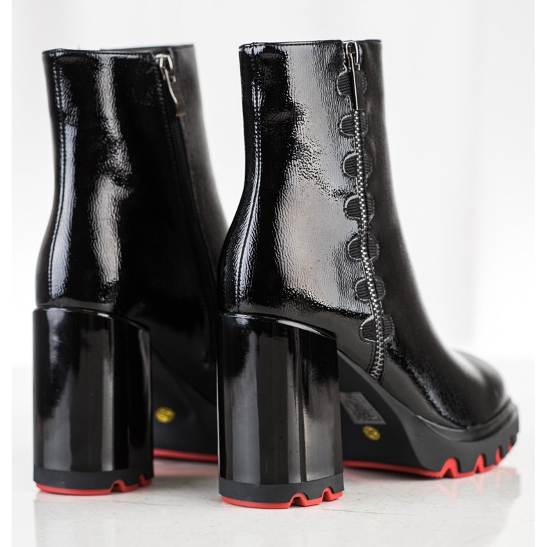 Filippo Botas de salto alto da moda preto 1