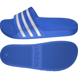 Chinelos Adidas Adilette Aqua F35541 branco azul 7