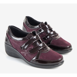 Cunhas baixas marrons Tiffy vermelho 1