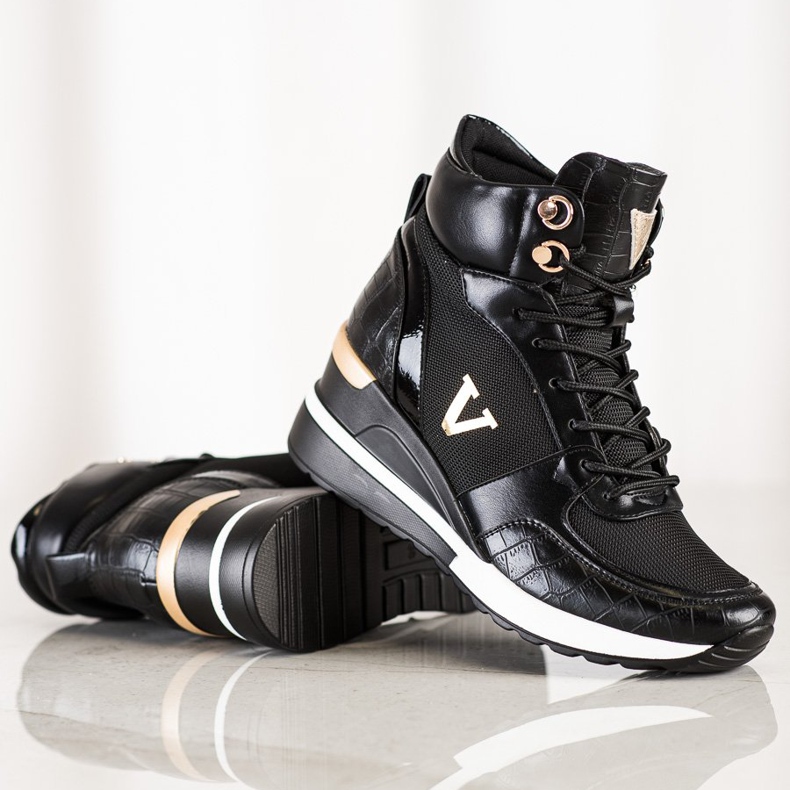 High VINCEZA Sneaekrsy preto 1