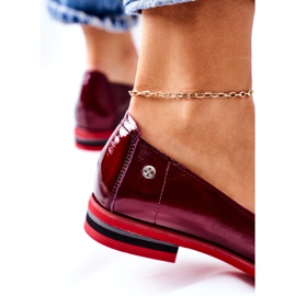 Sapatos de couro lacado Maciejka 05035-23 Borgonha vermelho 1