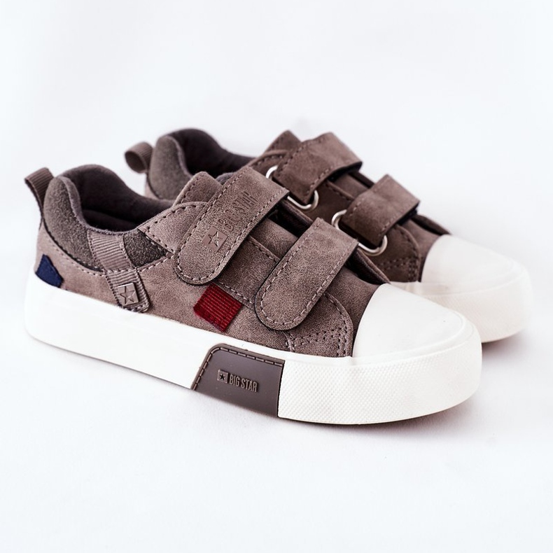 Tênis infantil com velcro Big Star II374018 cinza 2