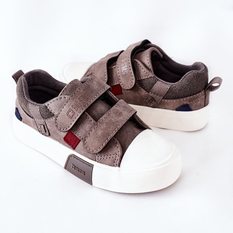 Tênis infantil com velcro Big Star II374018 cinza 1