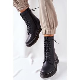 S.Barski Botas de trabalhadoras femininas pretas Corydon preto 2