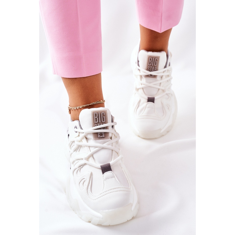 Sapatos esportivos femininos Memory Foam Big Star II274088 Branco 1