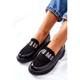 S.Barski Brogues feminino laqueado preto Montius 1