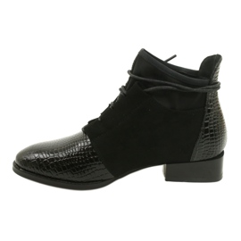 Botas femininas de couro Filippo preto DBT3034 / 21 BK 1