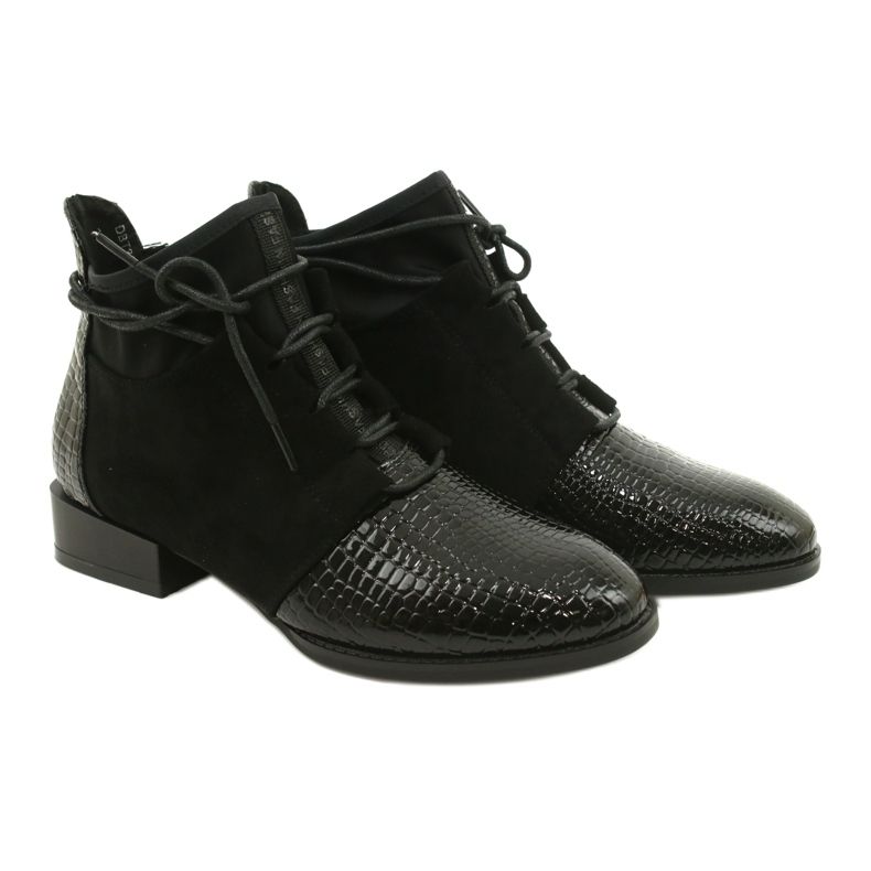 Botas femininas de couro Filippo preto DBT3034 / 21 BK 3