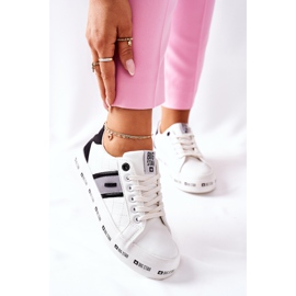 Tênis de couro na plataforma branca Big Star II274071 branco 2