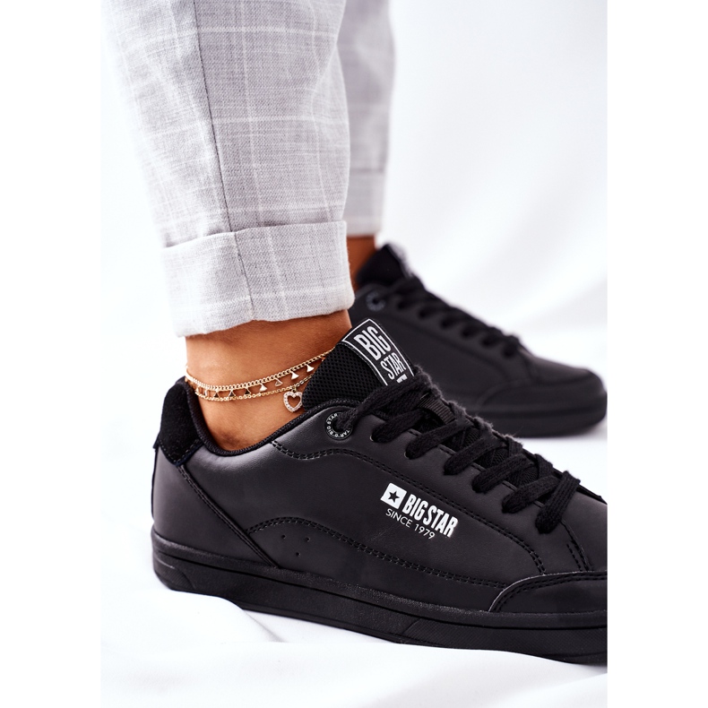 Tênis feminino de couro Memory Foam Big Star II274320 preto 1