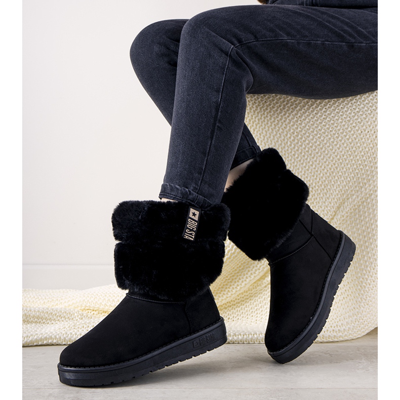 Botas de neve pretas Big Star para mulheres Drave II 274123 preto 1