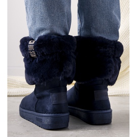 Botas de neve Big Star azul marinho Drave para mulheres azul-marinho 1