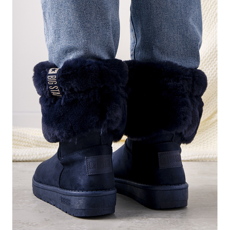 Botas de neve Big Star azul marinho Drave para mulheres azul-marinho 1