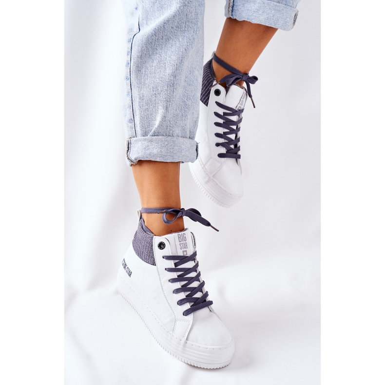 Tênis de alto isolamento Big Star II274144 Branco-Cinza 1