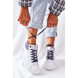 Tênis de alto isolamento Big Star II274144 Branco-Cinza 2