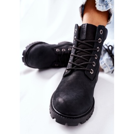 Botas femininas de couro para caminhada Big Star II274446 pretas preto 1