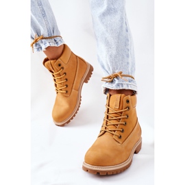 Botas femininas de couro para caminhada Big Star II274447 Camel marrom 2