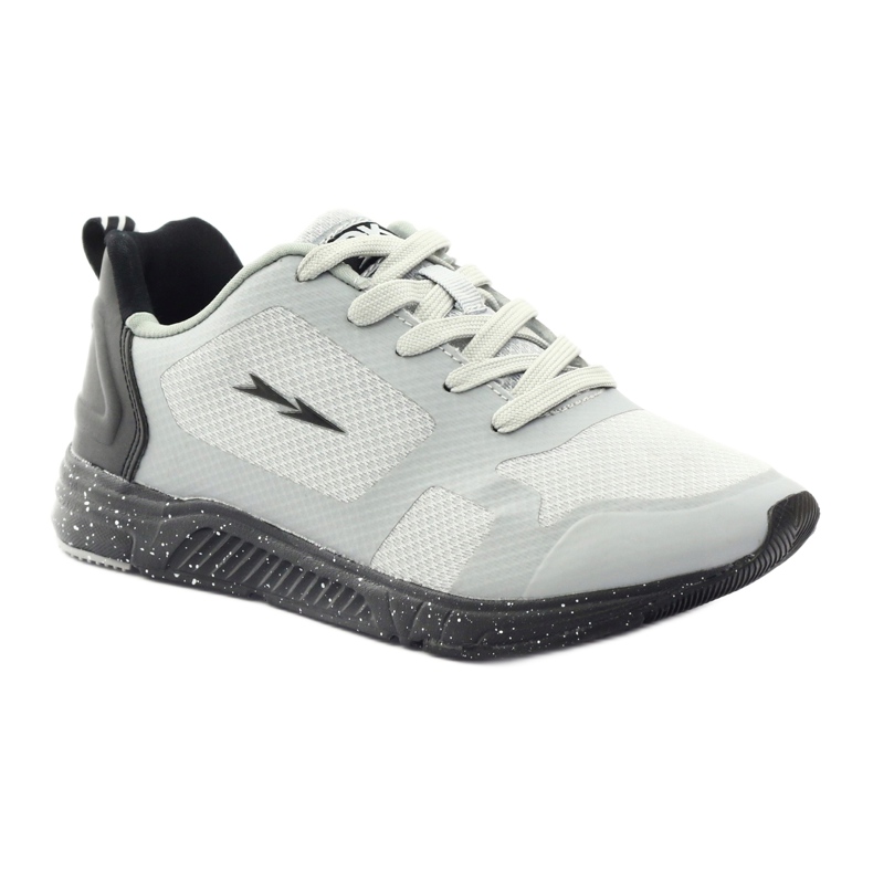 DK Sapatos esportivos femininos amarrados 17049 cinza preto 1