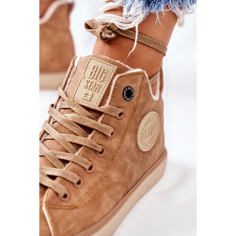 Tênis com isolamento de couro Big Star II274149 Camel marrom 1