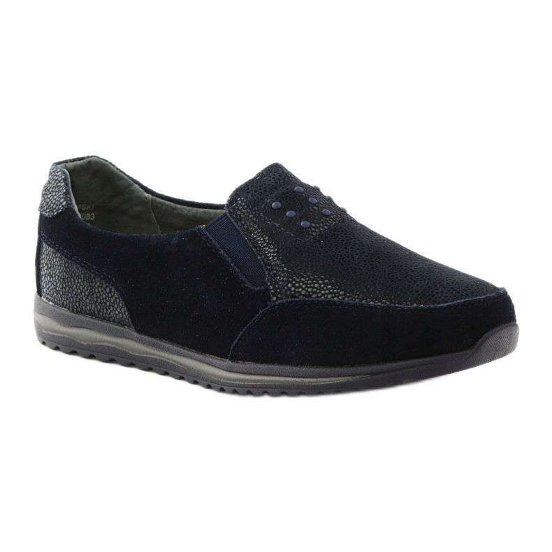 Slip-on esportivo feminino DK couro azul marinho azul-marinho 1