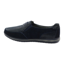 Slip-on esportivo feminino DK couro azul marinho 2