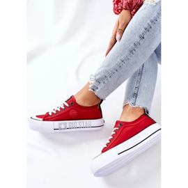 Tênis na plataforma vermelha Big Star II274025 vermelho 1