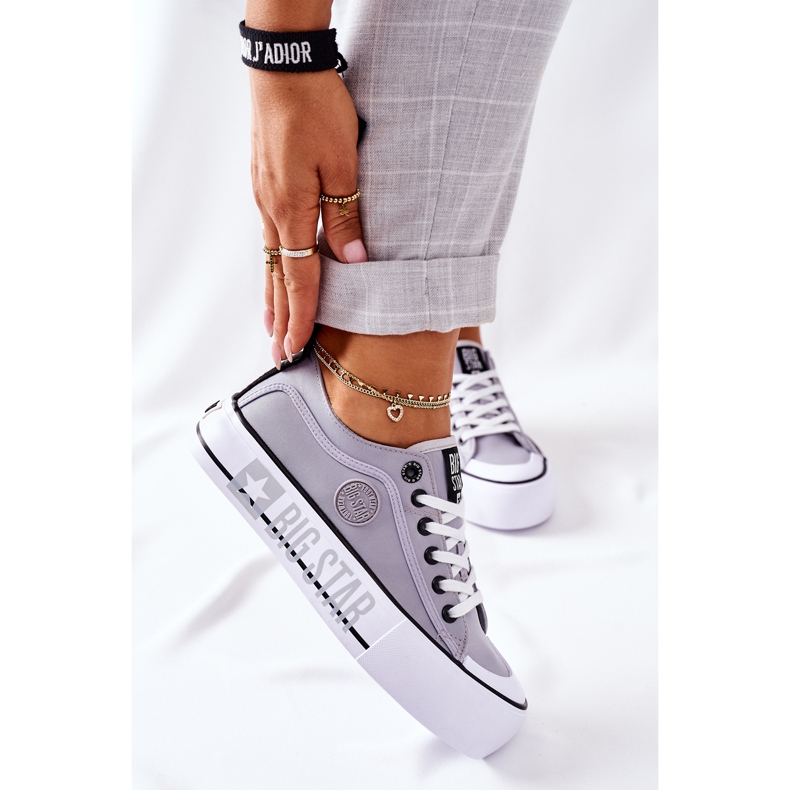 Tênis na plataforma Big Star II274023 Grey cinza 2