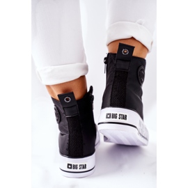 Tênis de cano alto na plataforma preta Big Star II274012 preto 1