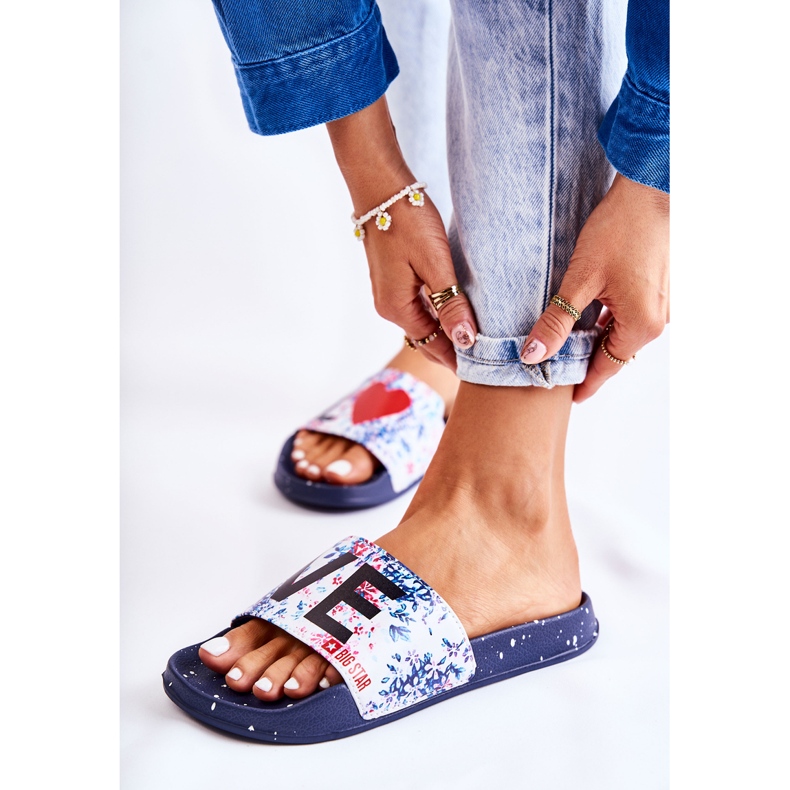 Chinelos de borracha Big Star Love DD274A257 azul marinho multicolorido 2