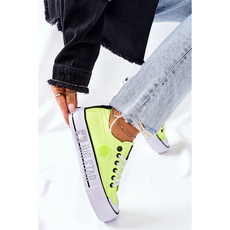 Tênis na plataforma Big Star II274022 Neon Yellow amarelo 2