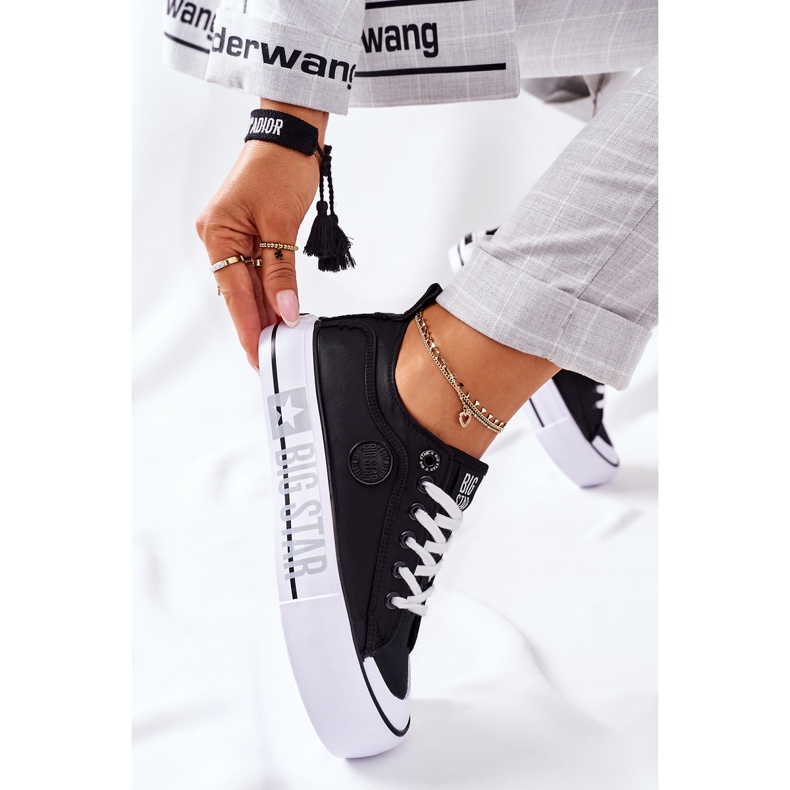 Tênis na plataforma preta da Big Star II274019 preto 1