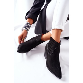 Botas de cowboy femininas camurça preta Beamhurst preto 1