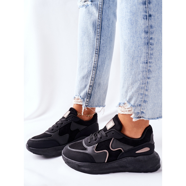 PE1 Sapatos esportivos femininos. Tênis Black Bethell preto 1