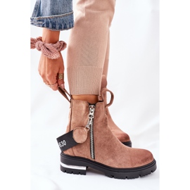 PS1 Botas Quentes Cortona Marrom Com Zíper castanho 1