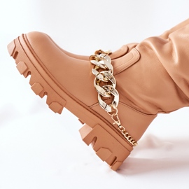PB1 Botas altas Camel Cecina marrom 1