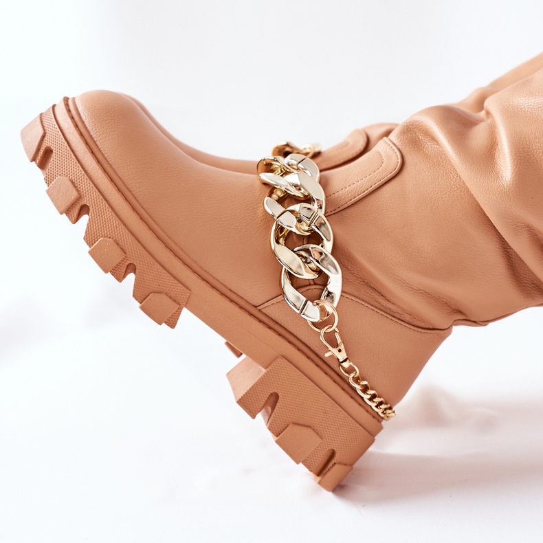 PB1 Botas altas Camel Cecina marrom 1