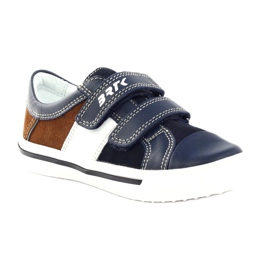 Sapatos de menino Bartek 15607 azul marinho multicolorido marrom branco 1