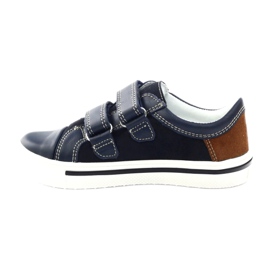 Sapatos de menino Bartek 15607 azul marinho multicolorido marrom branco 2