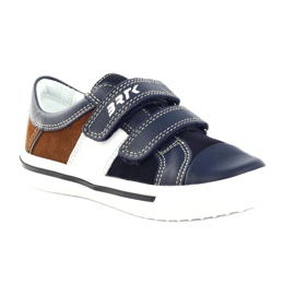 Sapatos de menino Bartek 18607 azul marinho multicolorido marrom branco 1