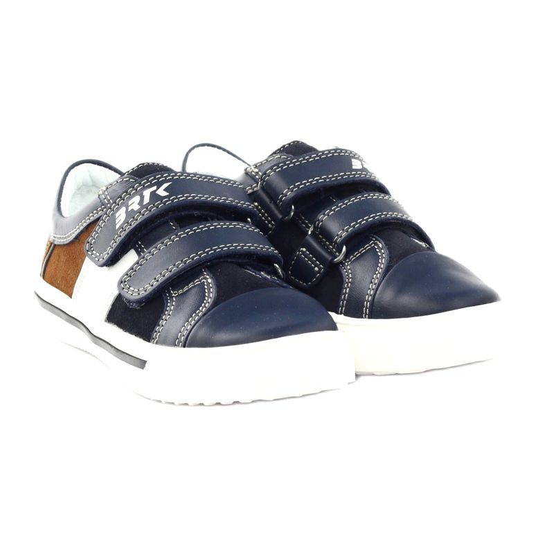 Sapatos de menino Bartek 18607 azul marinho multicolorido castanho branco 4