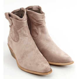 Botas de cowboy femininas bege 99-65 Taupe 2