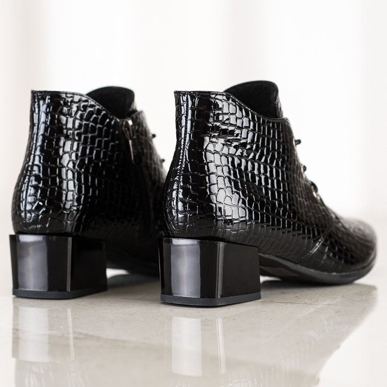 Botas de amarrar VINCEZA preto 1